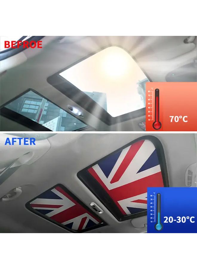 Black Sunshade For Cooper UV Protection Foldable Sunroof Cover F54 F55 F56 R55 R56 R60 - Image 4
